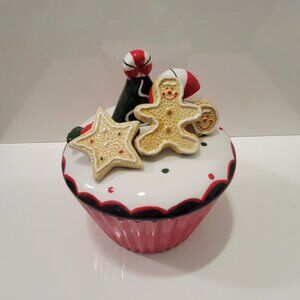 New Vintage Christmas Ginger Bread Cookie Jar